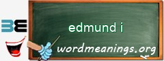 WordMeaning blackboard for edmund i